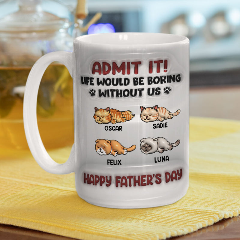 Admit It Cat - Personalized Custom 3D Inflated Effect Mug