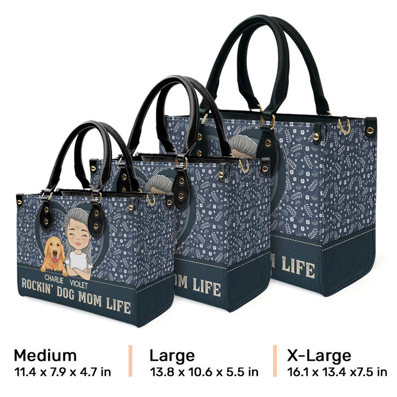 Rockin Mom Life - Personalized Custom Leather Bag