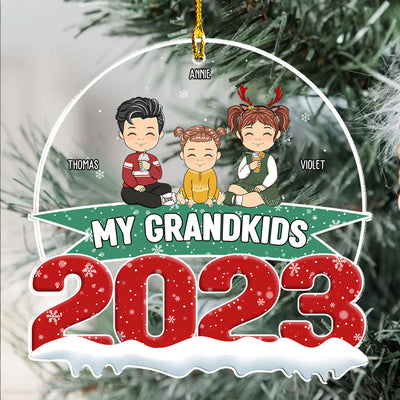 My Grandkids 2023 - Personalized Custom Acrylic Ornament