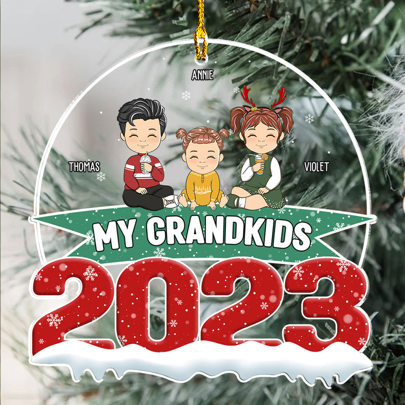 My Grandkids 2023 - Personalized Custom Acrylic Ornament