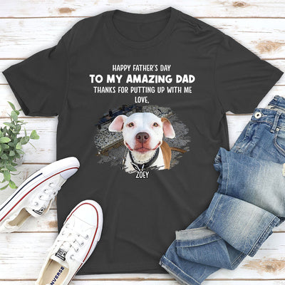 Dog Thanks For Dad 2 - Personalized Custom Unisex T-shirt
