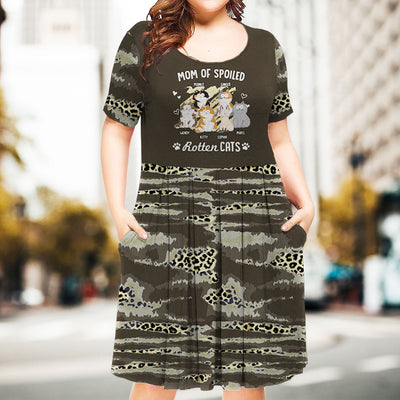 Spoiled Rotten Cat - Personalized Custom Casual Dress