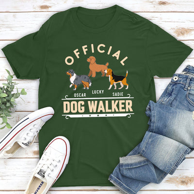 Official Dog Walker - Personalized Custom Unisex T-shirt