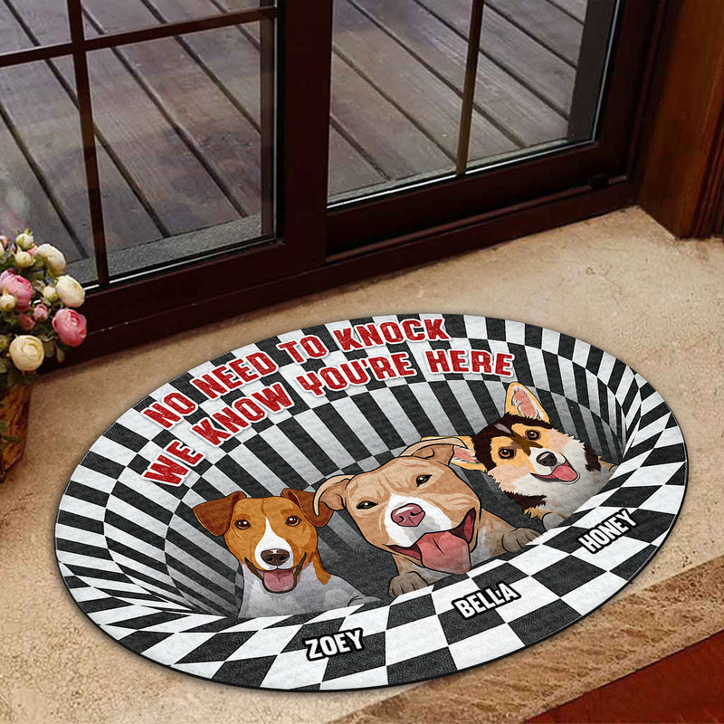 No Need To Knock - Personalized Custom Doormat