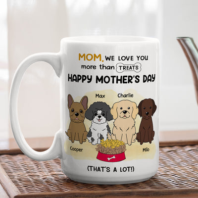 We Love You More Than Treats - Personalized Custom Coffee Mug