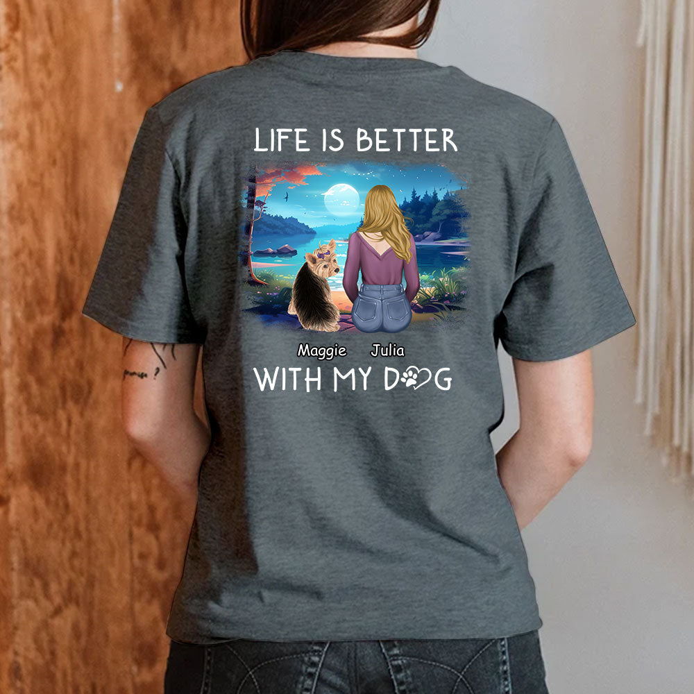 Better With Dogs - Personalized Custom Premium T-shirt 
