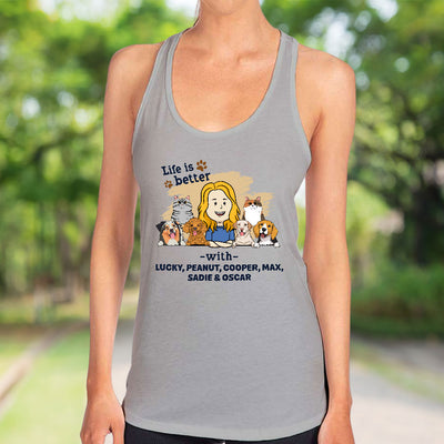 With Dog - Personalized Custom Women's Tank