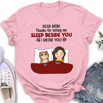 Sleeping Beside You - Personalized Custom Women's T-shirt