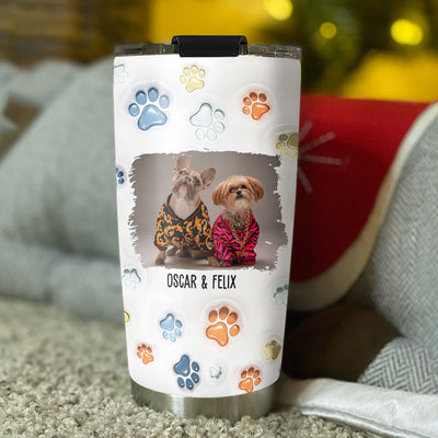 Best Dog Dad In The World - Personalized Custom 3D Inflated Effect Tumbler