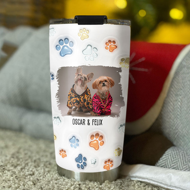 Best Dog Dad In The World - Personalized Custom 3D Inflated Effect Tumbler