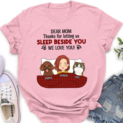 Letting Us Sleep Beside You - Personalized Custom Women's T-shirt