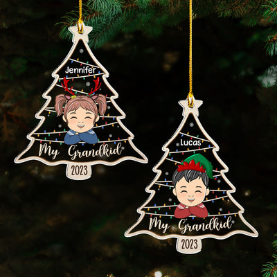 Grandkids 2023 - Personalized Custom Acrylic Ornament