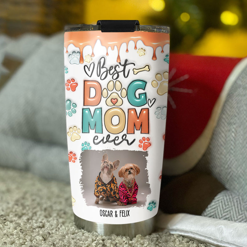 Best Mom In My Heart - Personalized Custom 3D Inflated Effect Tumbler