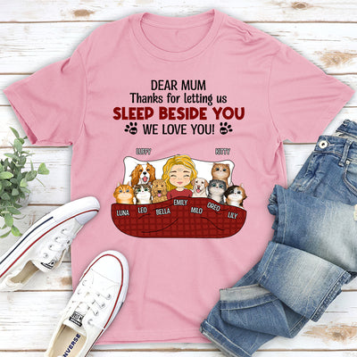 Letting Us Sleep Beside You - Personalized Custom Unisex T-shirt