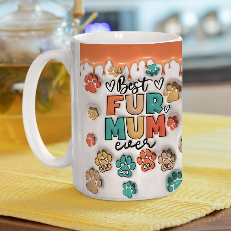 Best Dog Mom Dad Ever - Personalized Custom 3D Inflated Effect Mug