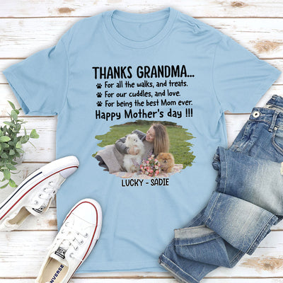 Thanks Mom Photo - Personalized Custom Unisex T-shirt