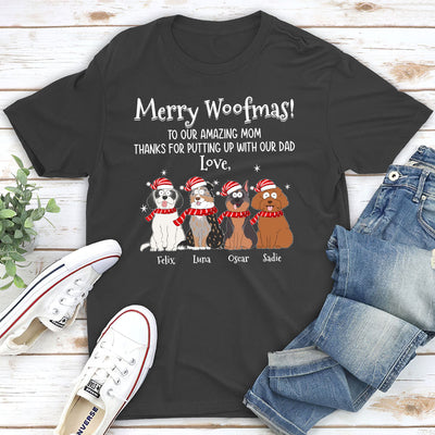 Amazing Christmas With Dog - Personalized Custom Unisex T-shirt