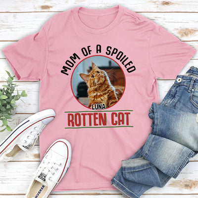 Proud Dad Of Spoiled Cats - Personalized Custom Unisex T-shirt