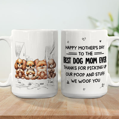 To The Best Dog Mom Ever - Personalized Custom Coffee Mug