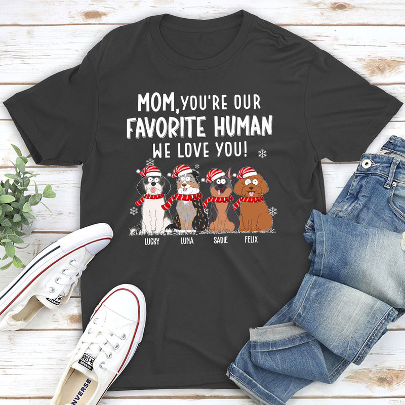 Christmas Favorite Human - Personalized Custom Unisex T-shirt