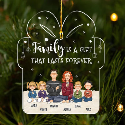 Family Is A Gift - Personalized Custom Acrylic Ornament