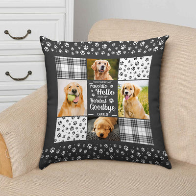 Favorite Hello And Hardest Goodbye - Personalized Custom Throw Pillow