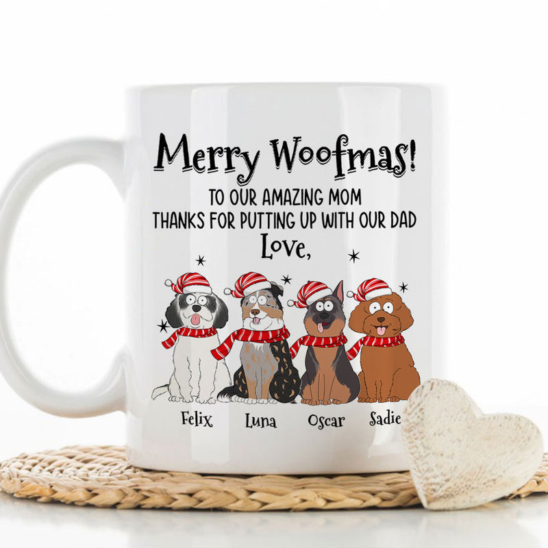 Amazing Christmas With Dog - Personalized Custom Coffee Mug