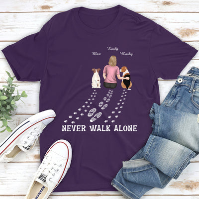 Never Walk Alone - Personalized Custom Unisex T-shirt