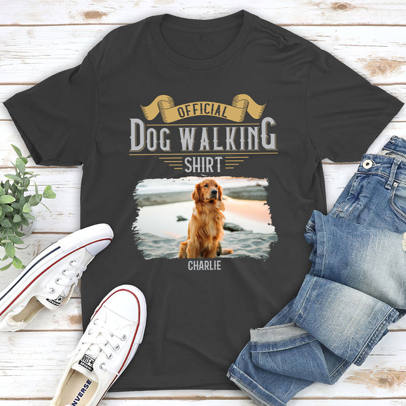 Vintage Dog Walking - Personalized Custom Premium T-shirt