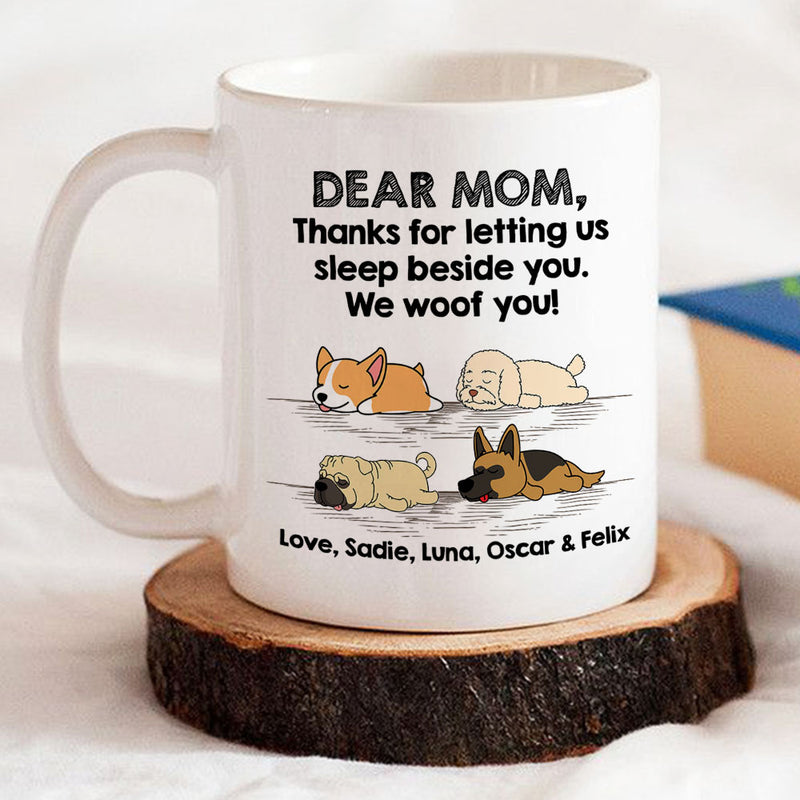 Sleep Beside Dog 2 - Personalized Custom Coffee Mug