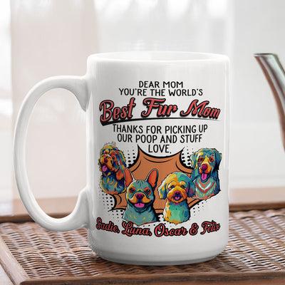 Pop Art Love Fur Dad - Personalized Custom Coffee Mug