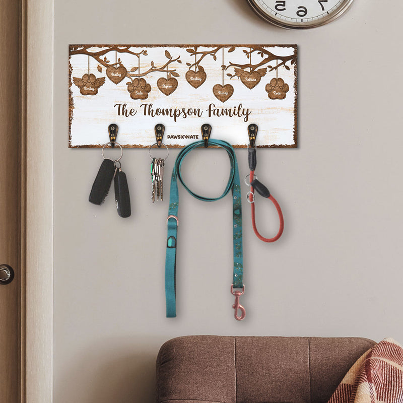 Family Tree - Personalized Custom Wooden Key Holder