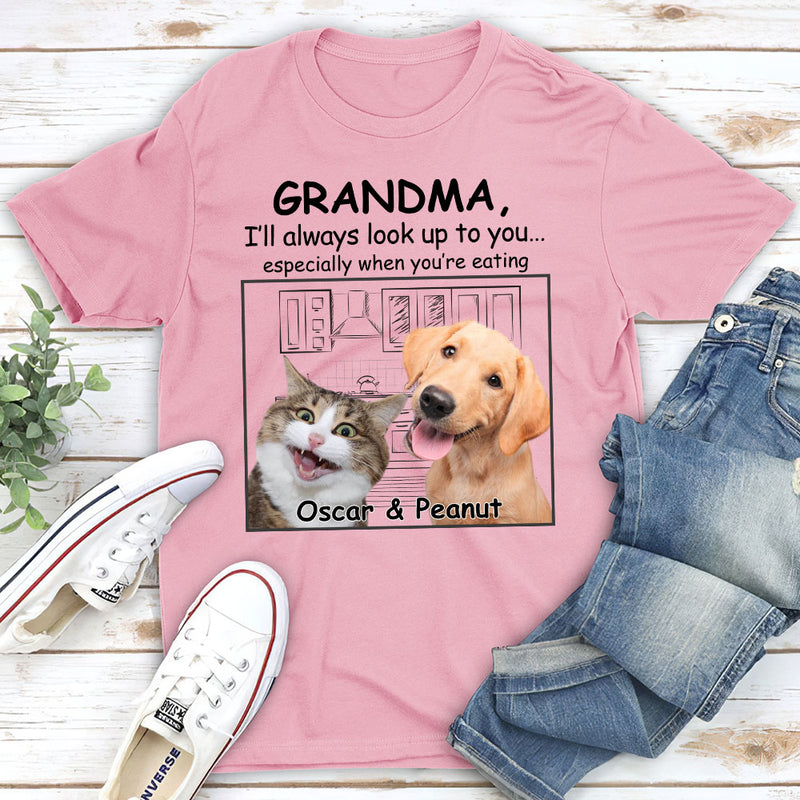 Pets Look Up To You - Personalized Custom Premium T-shirt