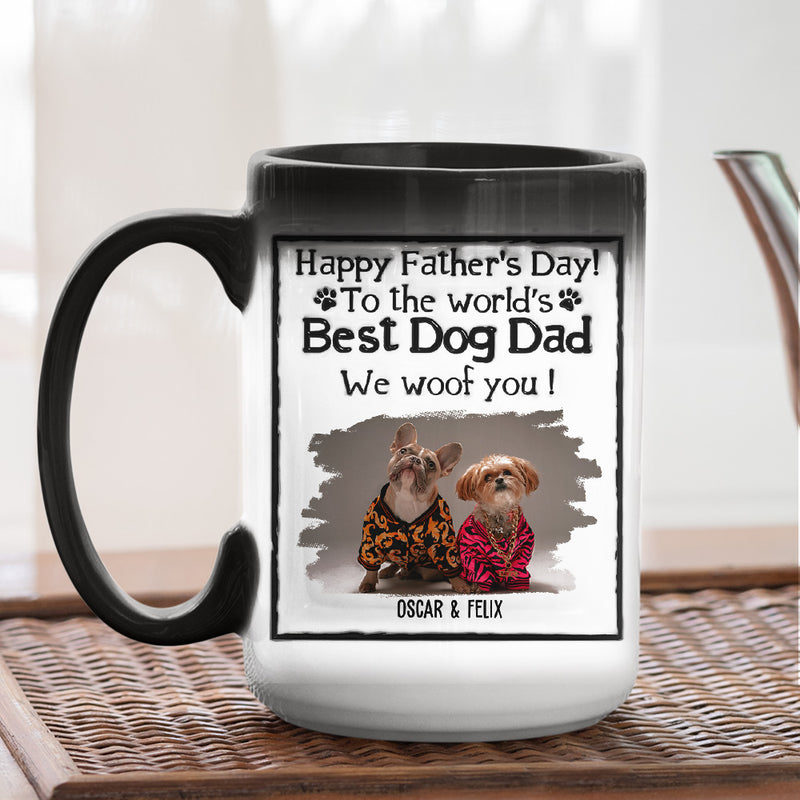 Best Dog Dad - Personalized Custom Color Changing Mug