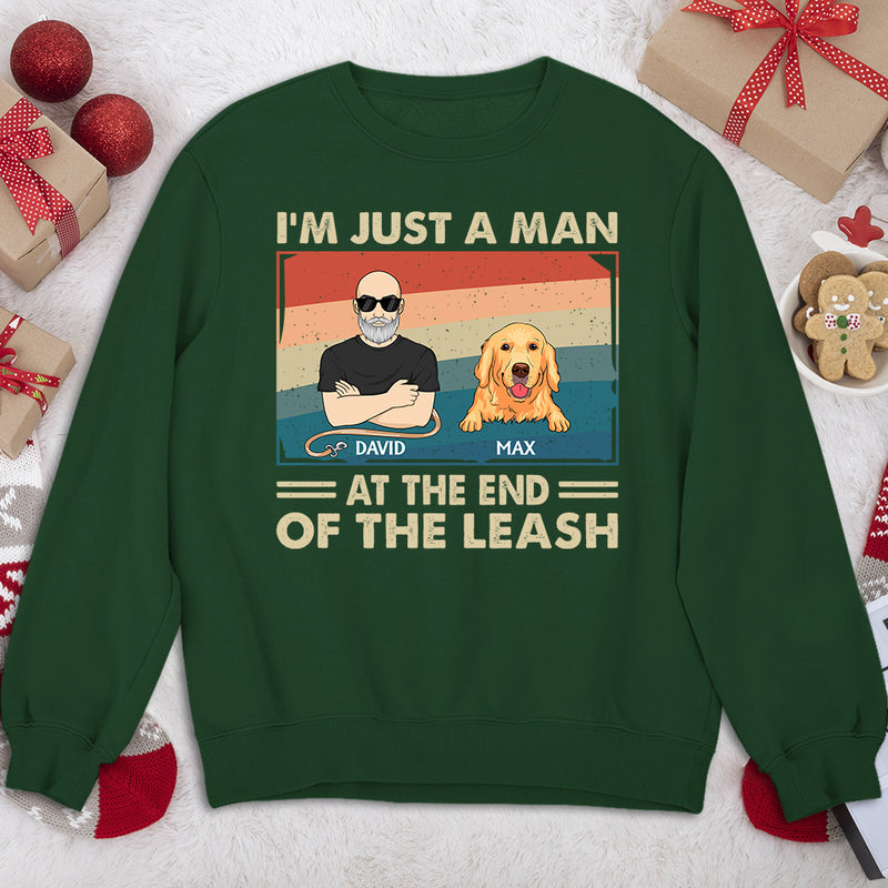 Dog Dad The Leash - Personalized Custom Sweatshirt