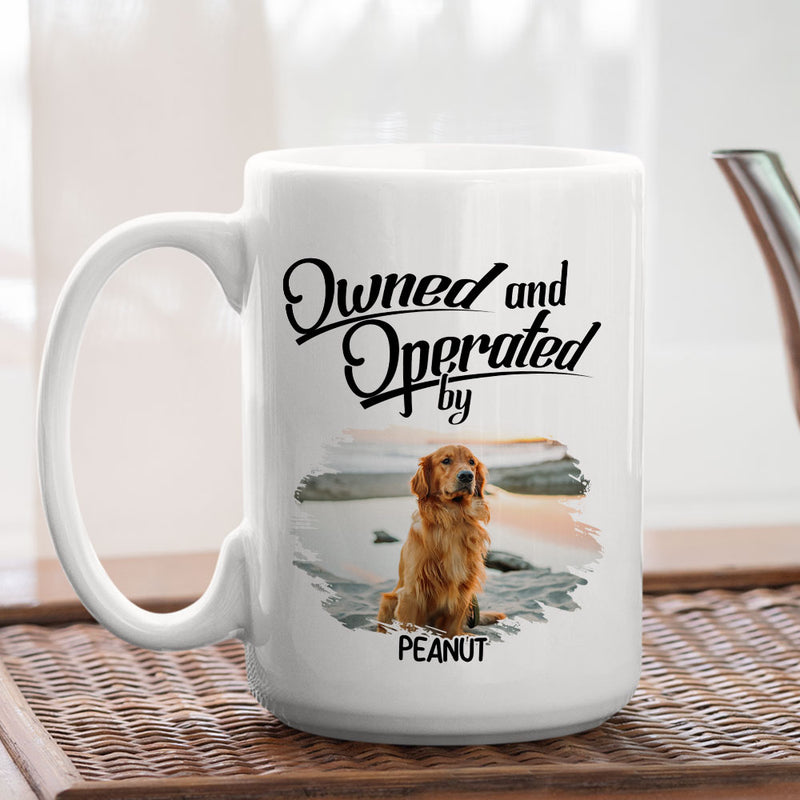 Operated By My Furbaby - Personalized Custom Coffee Mug