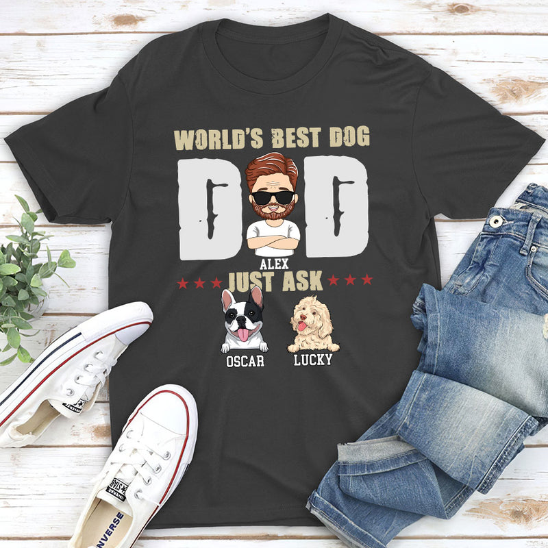 World‘s Best Dog Dad - Personalized Custom Premium T-shirt