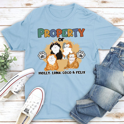 Property Of My Cat - Personalized Custom Unisex T-shirt