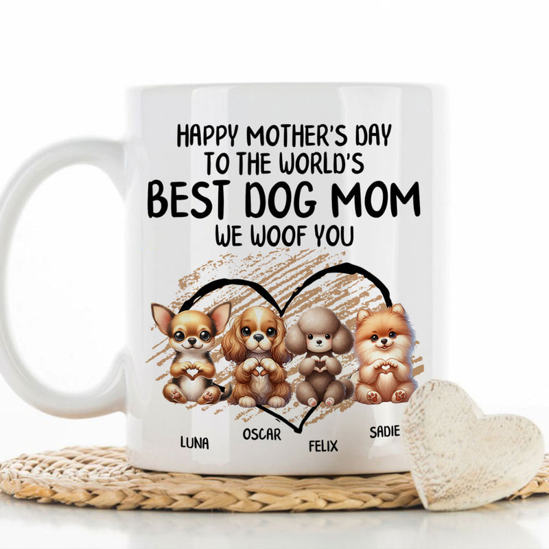 Heart Sign Mom - Personalized Custom Coffee Mug