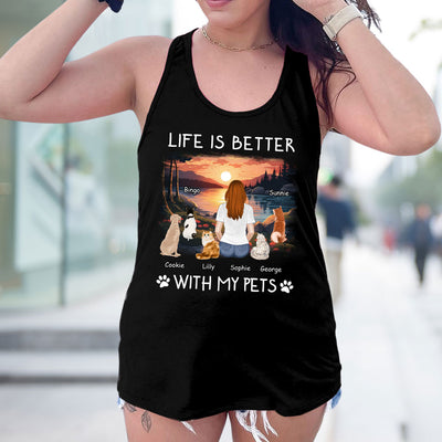 Better With Pets - Personalized Custom Women's Tank