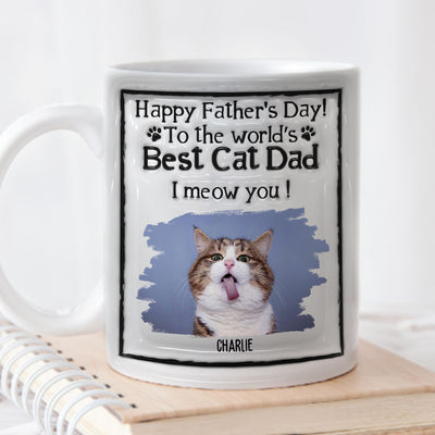 Best Cat Dad - Personalized Custom 3D Inflated Effect Mug