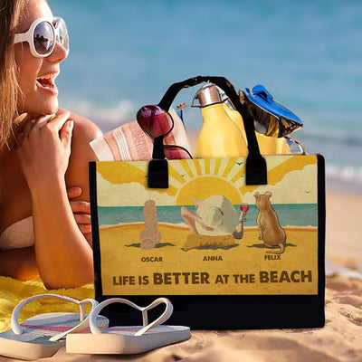 The Beach Is Calling And I Must Go - Personalized Custom Canvas Tote Bag