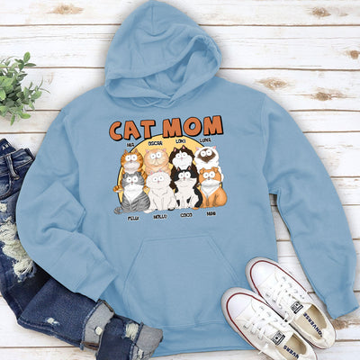 Cat Mom Circle - Personalized Custom Hoodie