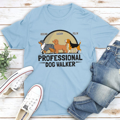 Full Time Dog Walker - Personalized Custom Unisex T-shirt