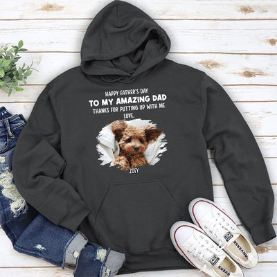 Dog Thanks For Dad - Personalized Custom Hoodie