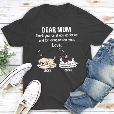 Mom Thanks For Your Love - Personalized Custom Premium T-shirt