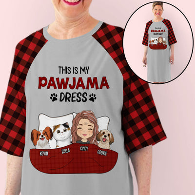 Pawjama Dress - Personalized Custom 3/4 Sleeve Dress