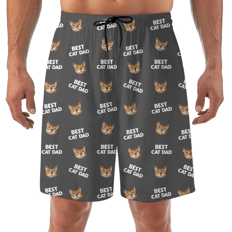 Best Mom Dad Pet Face - Personalized Custom Beach Shorts