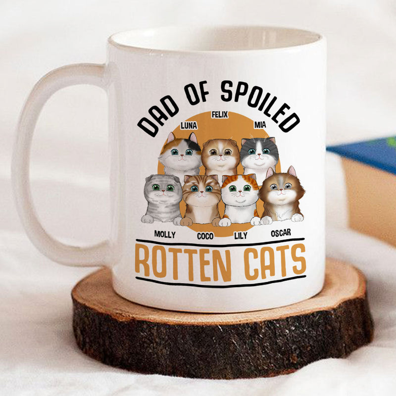 Spoiled Rotten Cat - Personalized Custom Coffee Mug