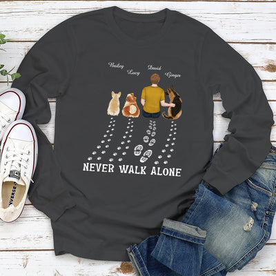 Never Walk Alone - Personalized Custom Long Sleeve T-shirt